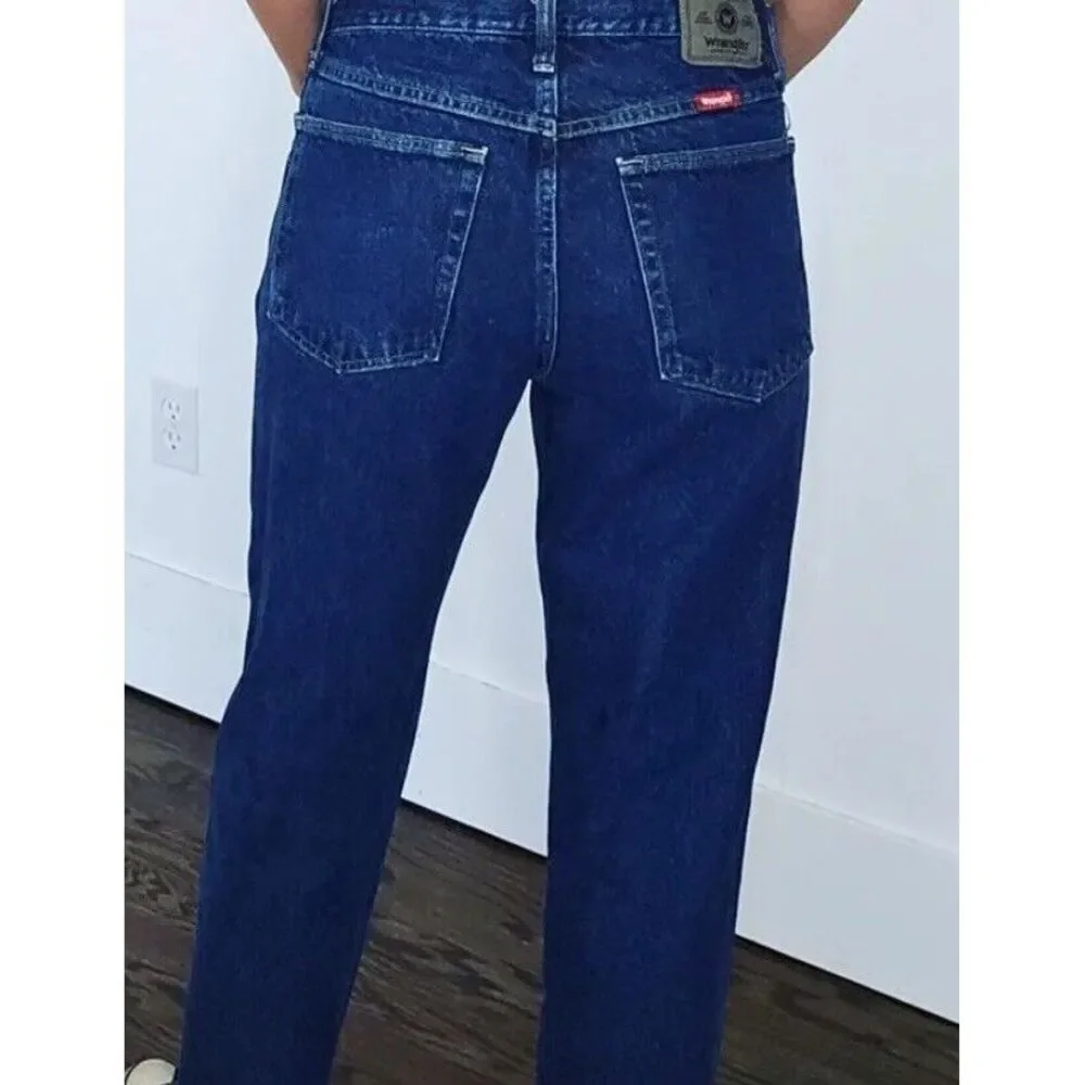 Vintage 1990s 1980s Wrangler Dark Blue Denim Jeans‎ 33x32 Workwear Men's Greaser
